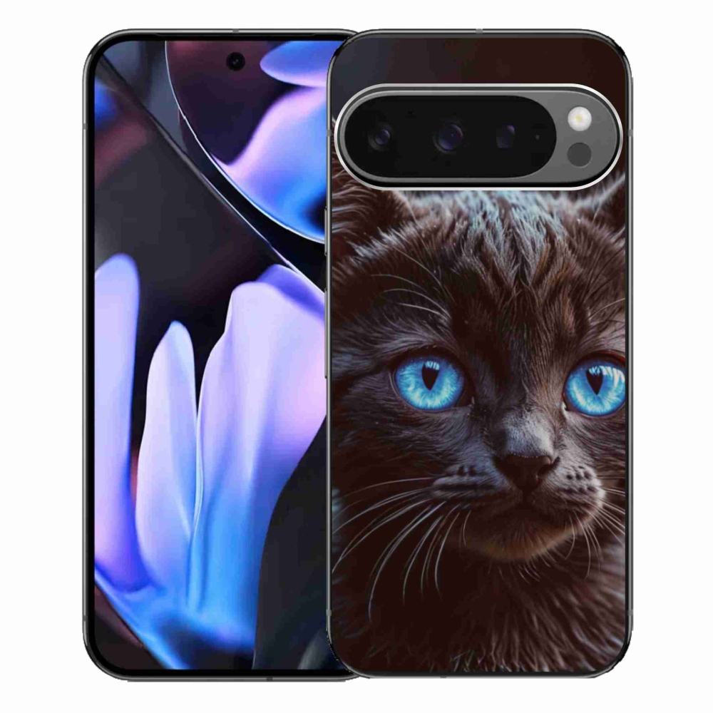 Gélový kryt mmCase na Google Pixel 9 Pro XL - čierne mačiatko 2