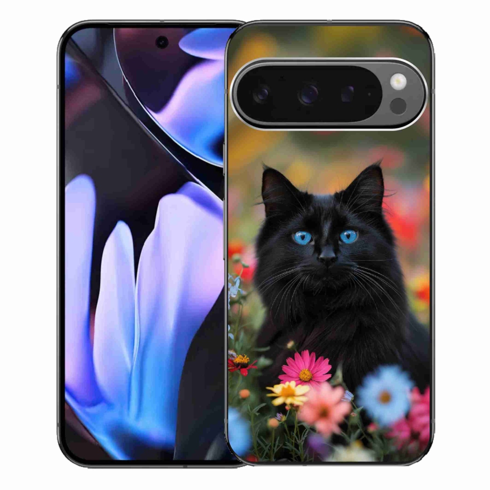 Gélový kryt mmCase na Google Pixel 9 Pro XL - čierne mačiatko 4