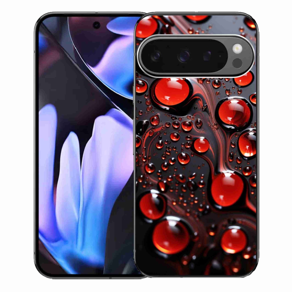 Gélový kryt mmCase na Google Pixel 9 Pro XL - červené kvapky 2