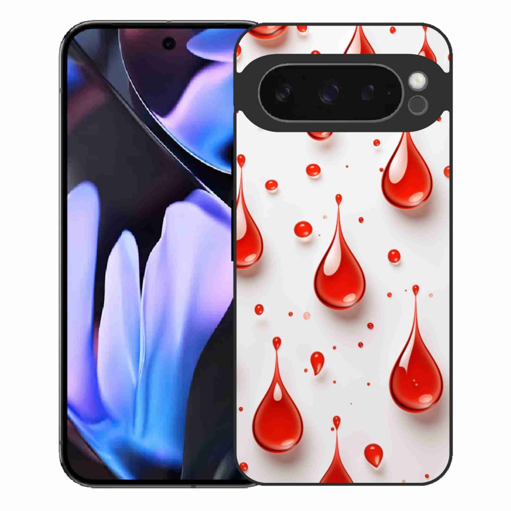 Gélový kryt mmCase na Google Pixel 9 Pro XL - červené kvapky