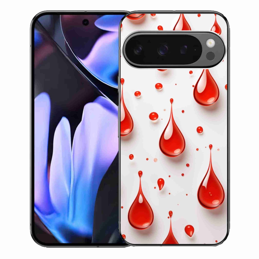 Gélový kryt mmCase na Google Pixel 9 Pro XL - červené kvapky