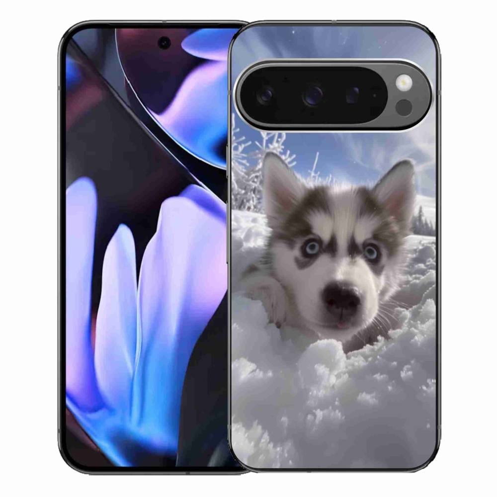 Gélový kryt mmCase na Google Pixel 9 Pro XL - husky v snehu