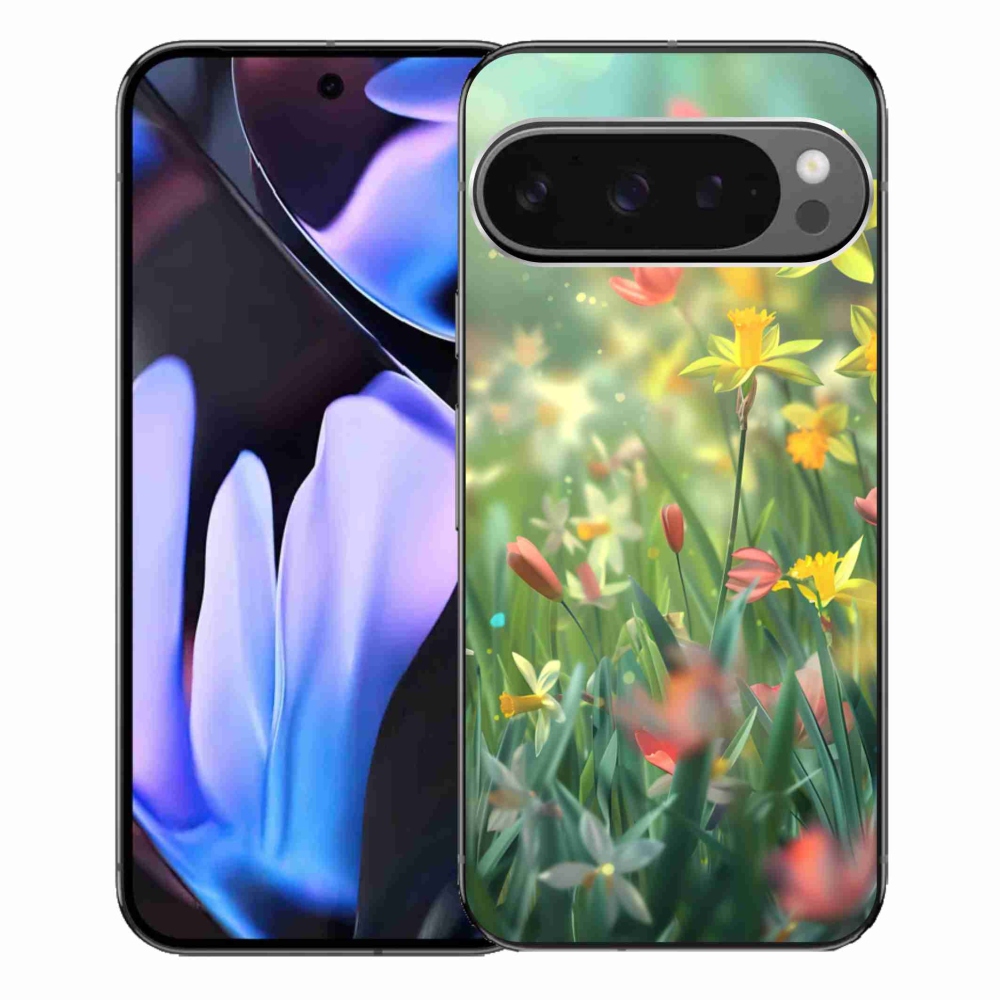 Gélový kryt mmCase na Google Pixel 9 Pro XL - jarné kvety