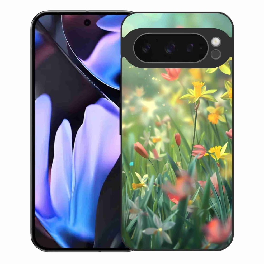 Gélový kryt mmCase na Google Pixel 9 Pro XL - jarné kvety
