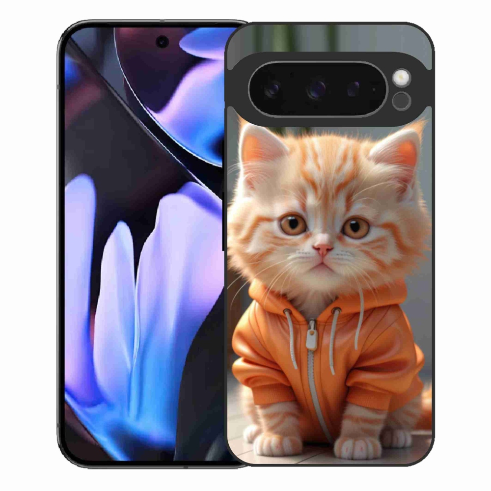 Gélový kryt mmCase na Google Pixel 9 Pro XL - mačiatko v mikine