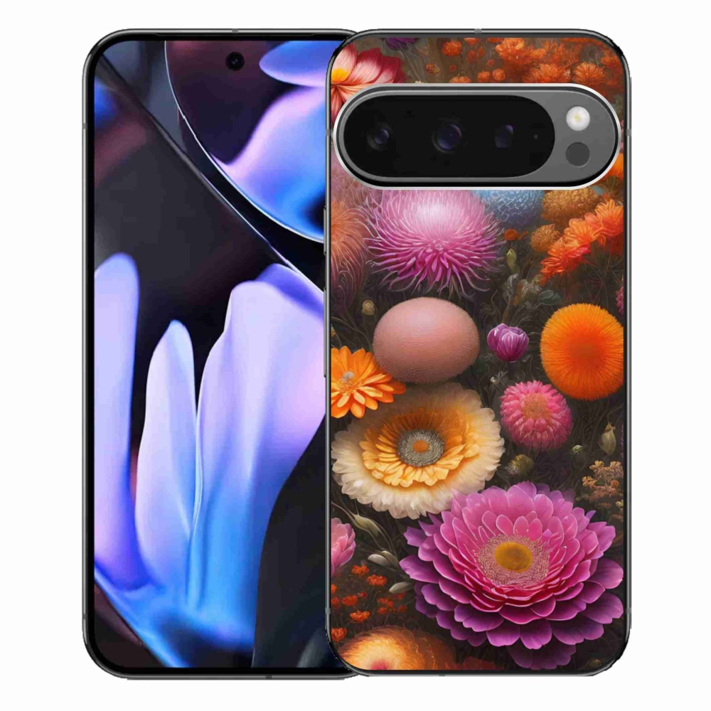 Gélový kryt mmCase na Google Pixel 9 Pro XL - kvetinová kompozícia