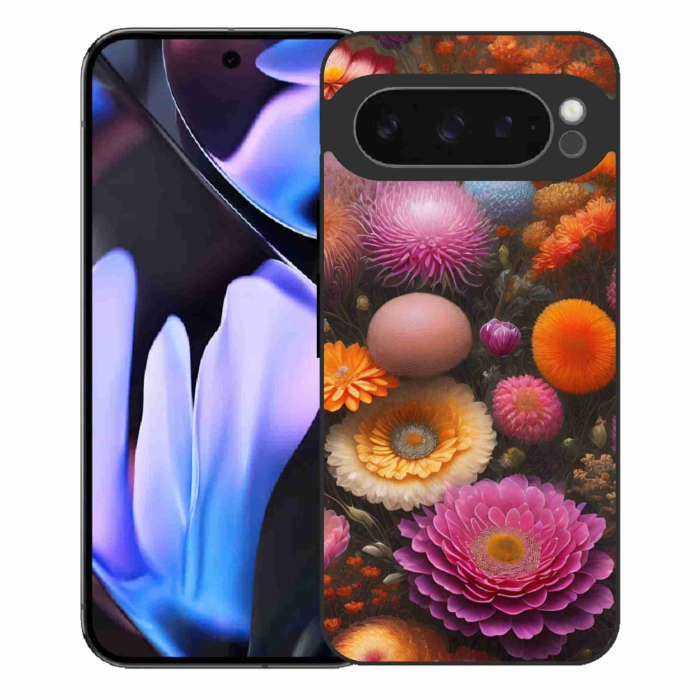 Gélový kryt mmCase na Google Pixel 9 Pro XL - kvetinová kompozícia