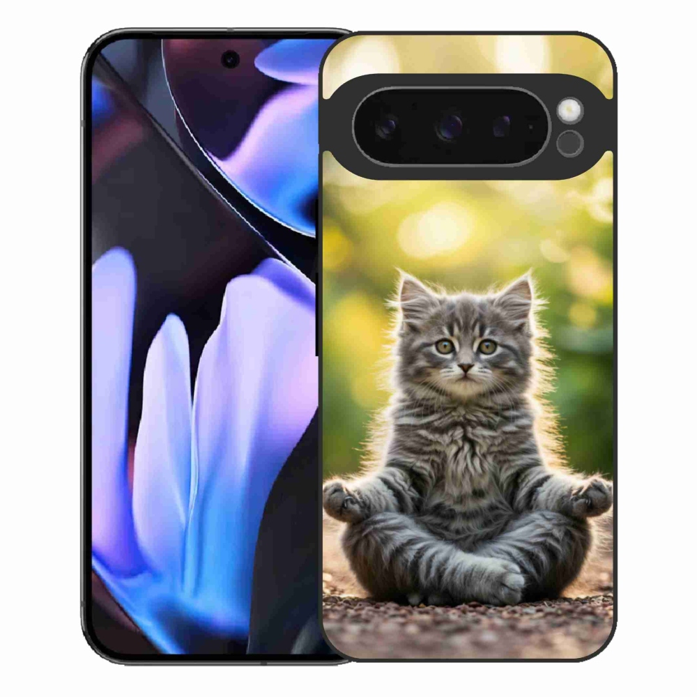 Gélový kryt mmCase na Google Pixel 9 Pro XL - meditujúce mačiatko