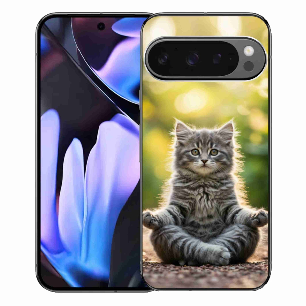 Gélový kryt mmCase na Google Pixel 9 Pro XL - meditujúce mačiatko