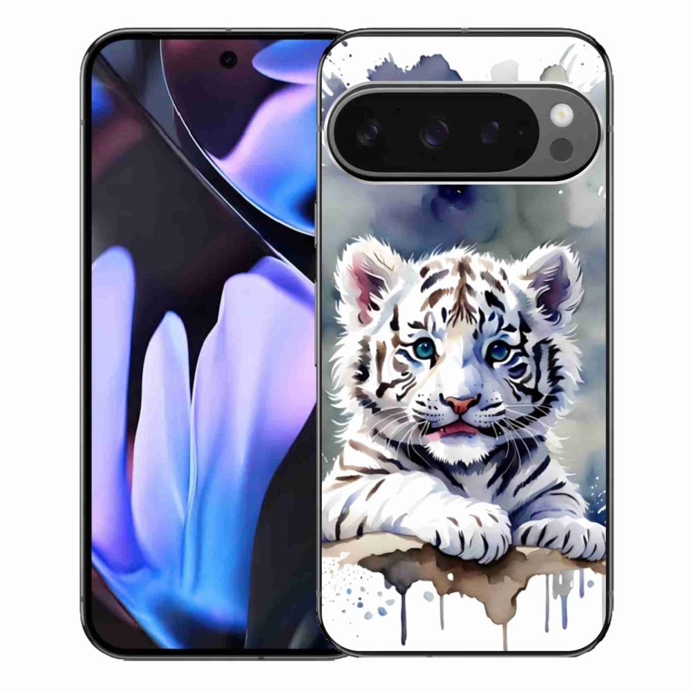 Gélový kryt mmCase na Google Pixel 9 Pro XL - mláďa bieleho tigra