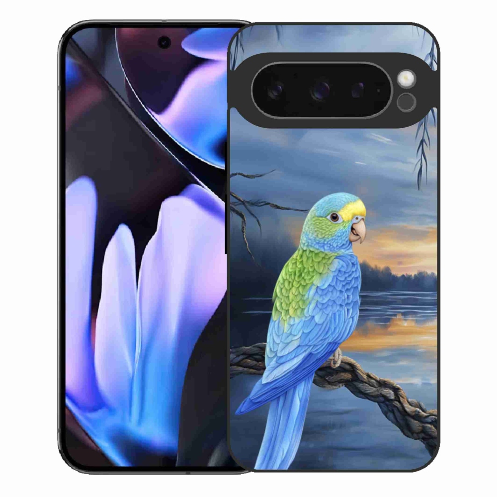 Gélový kryt mmCase na Google Pixel 9 Pro XL - modrý papagáj