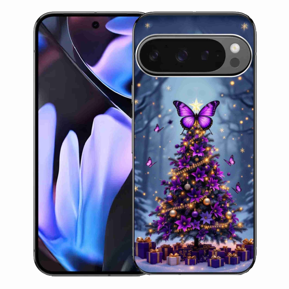 Gélový kryt mmCase na Google Pixel 9 Pro XL - motýlí vianočný stromček