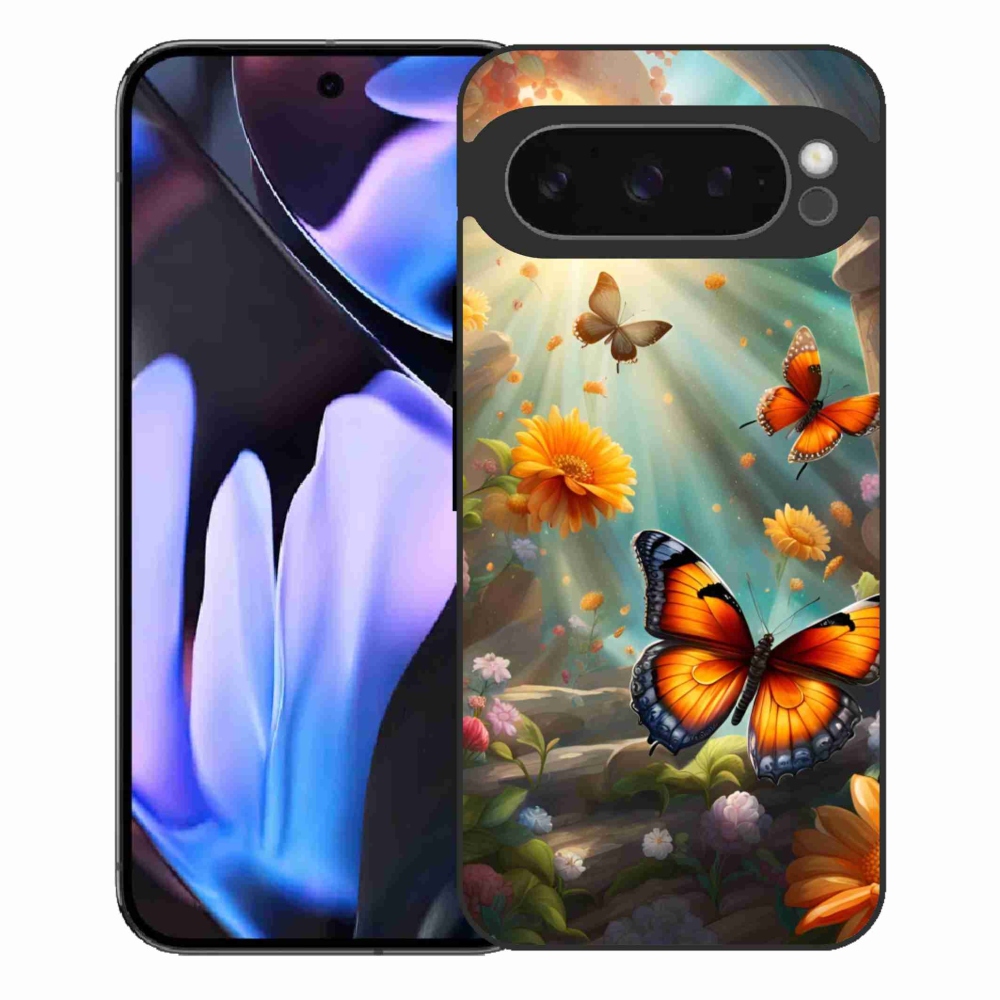 Gélový kryt mmCase na Google Pixel 9 Pro XL - motýlia záhrada 2