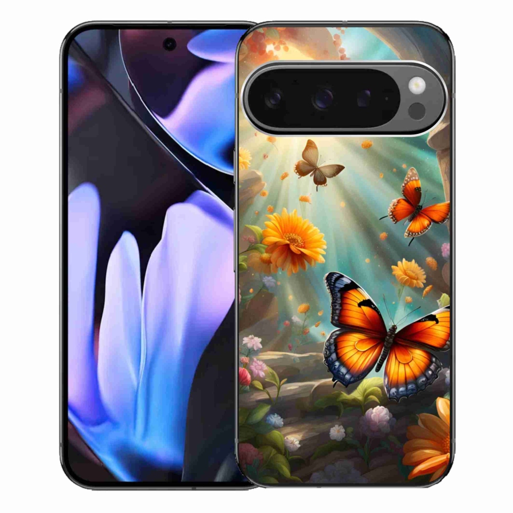 Gélový kryt mmCase na Google Pixel 9 Pro XL - motýlia záhrada 2