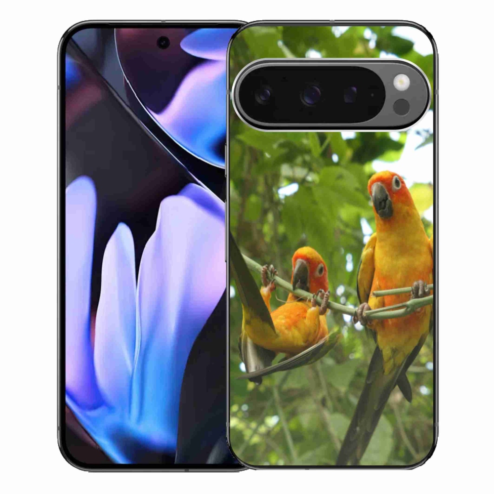 Gélový kryt mmCase na Google Pixel 9 Pro XL - papagáje aratingy