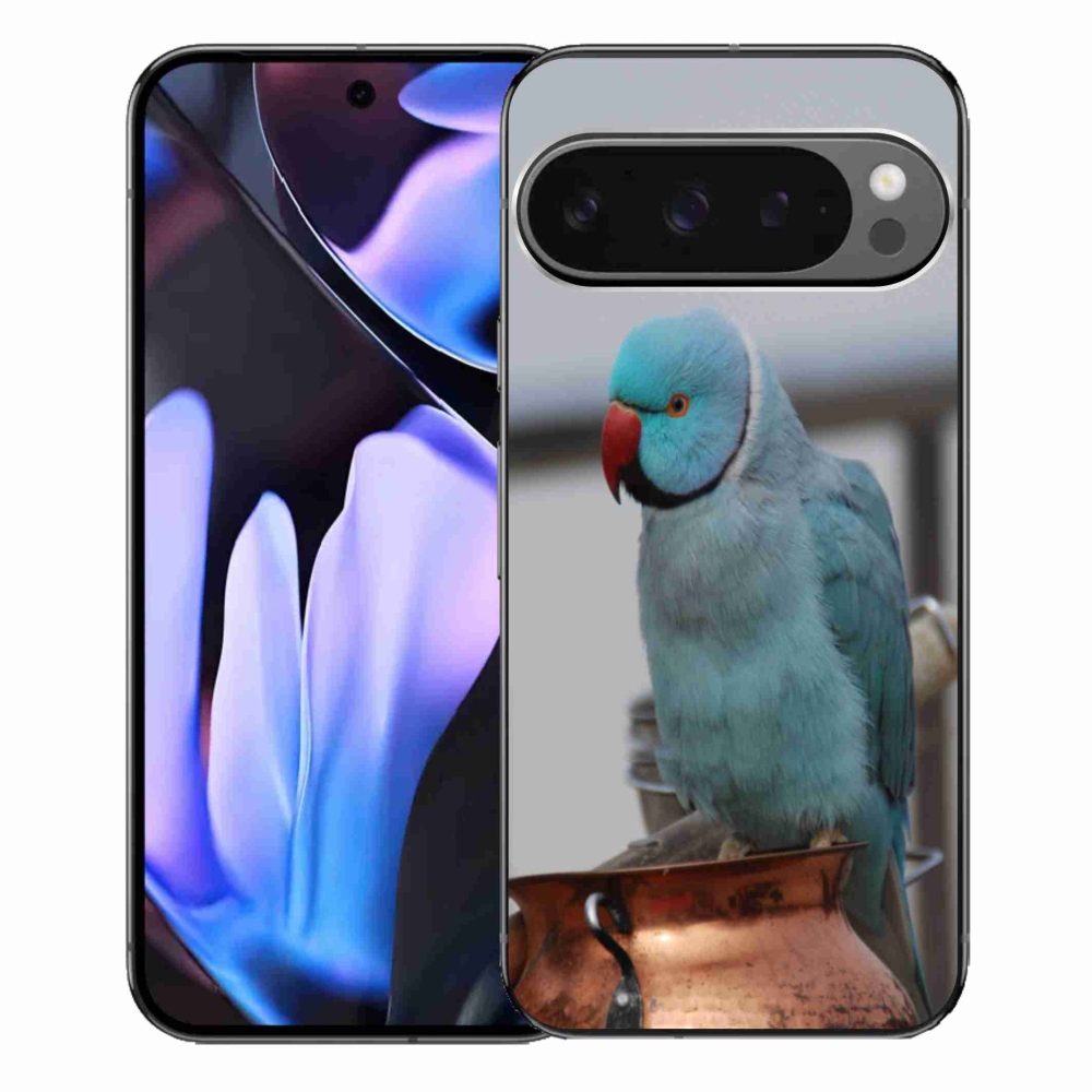 Gélový kryt mmCase na Google Pixel 9 Pro XL - papagáj Alexandr modrý