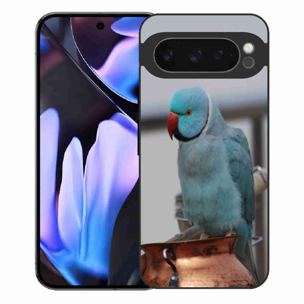 Gélový kryt mmCase na Google Pixel 9 Pro XL - papagáj Alexandr modrý