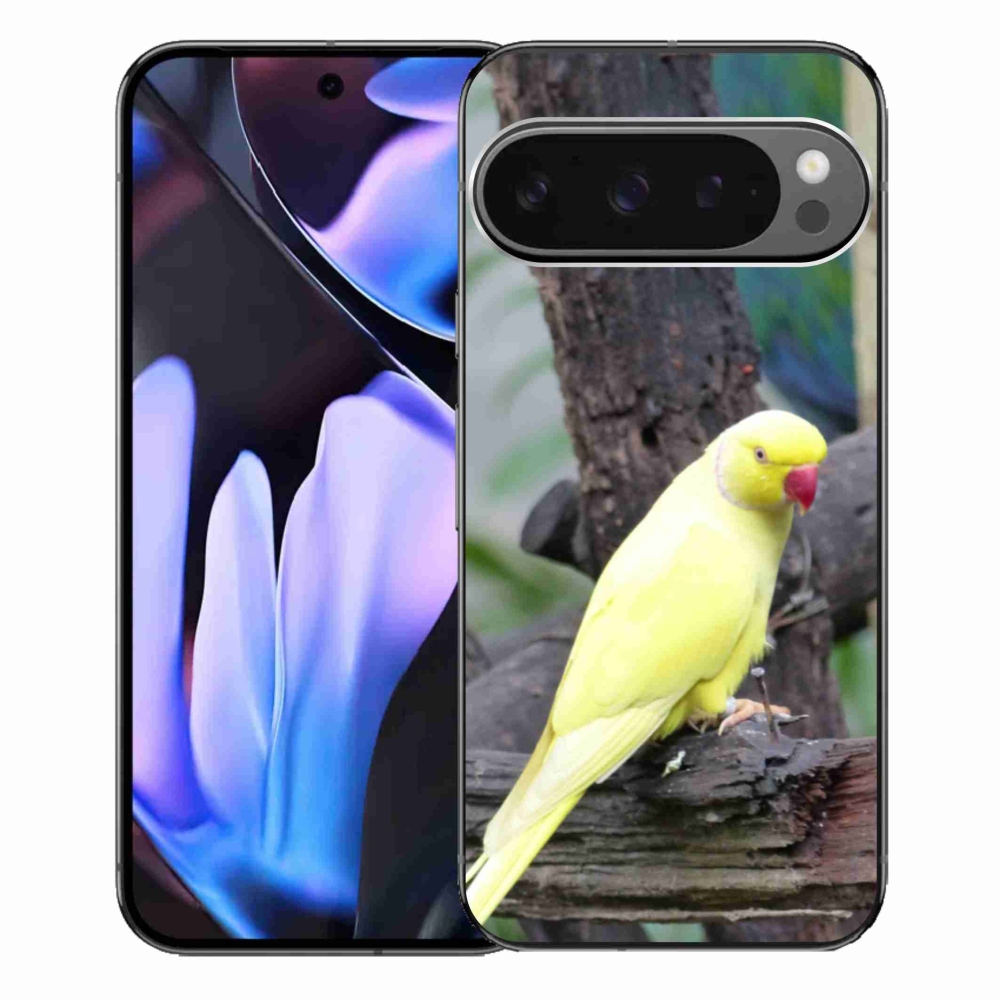Gélový kryt mmCase na Google Pixel 9 Pro XL - papagáj alexander žltý