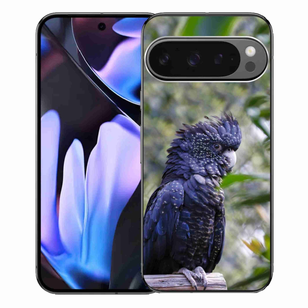 Gélový kryt mmCase na Google Pixel 9 Pro XL - papagáj kakadu čierny