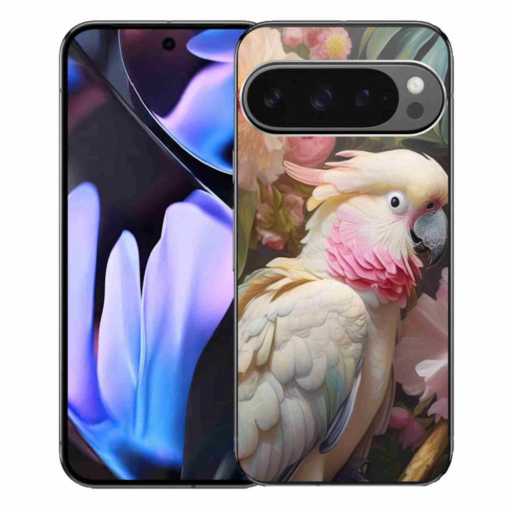 Gélový kryt mmCase na Google Pixel 9 Pro XL - papagáj kakadu ružový 2