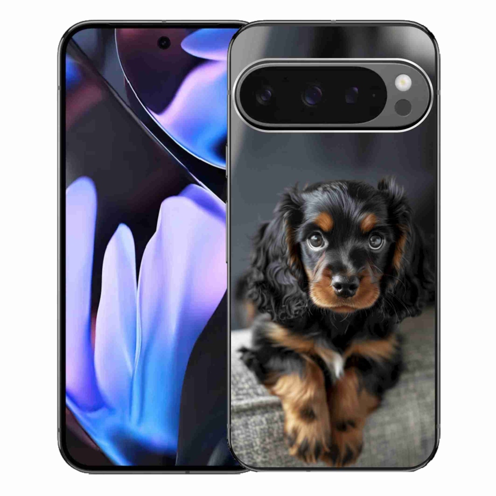 Gélový kryt mmCase na Google Pixel 9 Pro XL - roztomilý dlhosrstý jazvečík