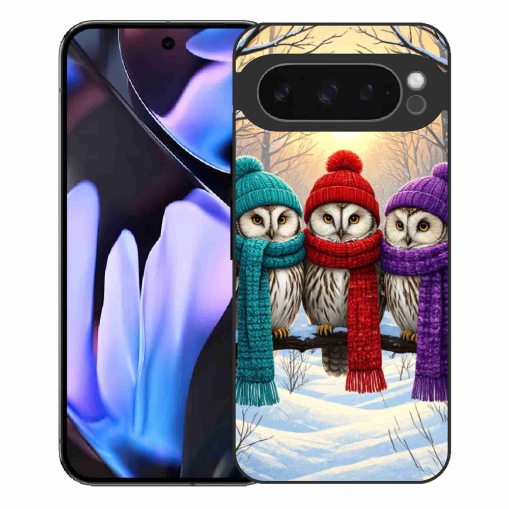 Gélový kryt mmCase na Google Pixel 9 Pro XL - soví priatelia
