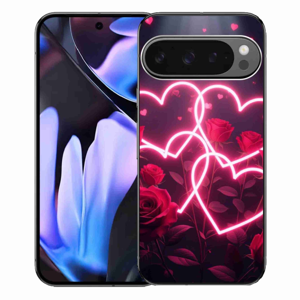 Gélový kryt mmCase na Google Pixel 9 Pro XL - srdce lásky