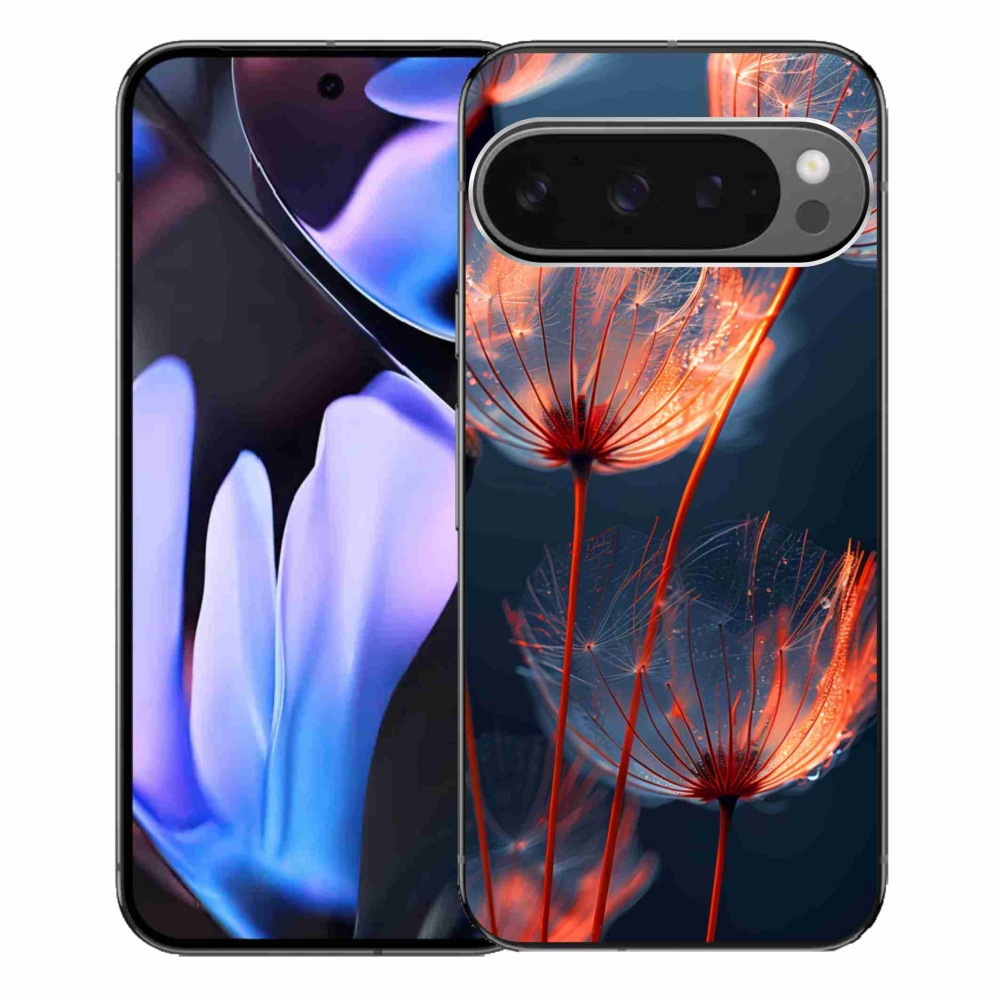 Gélový kryt mmCase na Google Pixel 9 Pro XL - svetielkujúce páperie