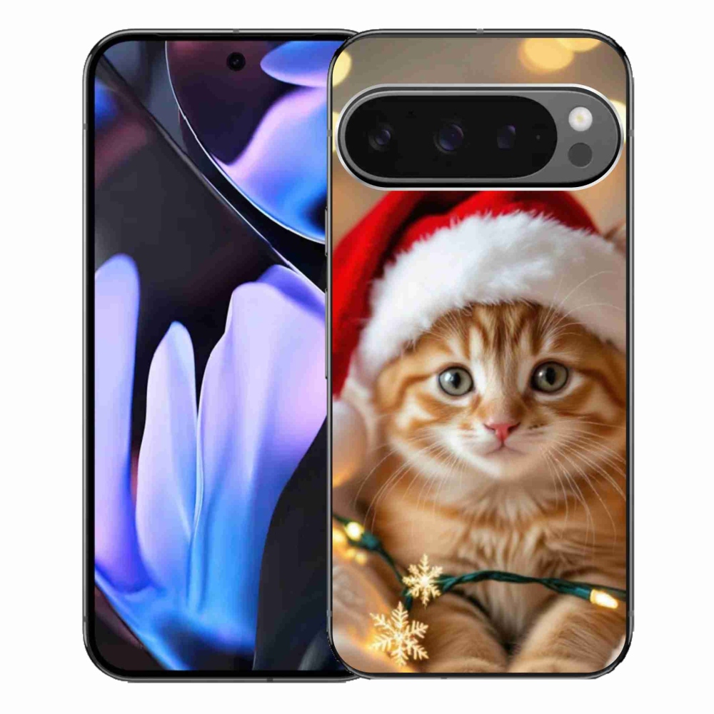 Gélový kryt mmCase na Google Pixel 9 Pro XL - vianočné mačiatko