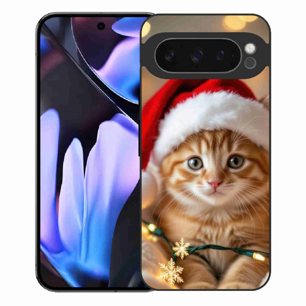 Gélový kryt mmCase na Google Pixel 9 Pro XL - vianočné mačiatko