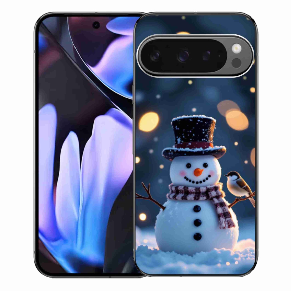 Gélový kryt mmCase na Google Pixel 9 Pro XL - vianočný snehuliak