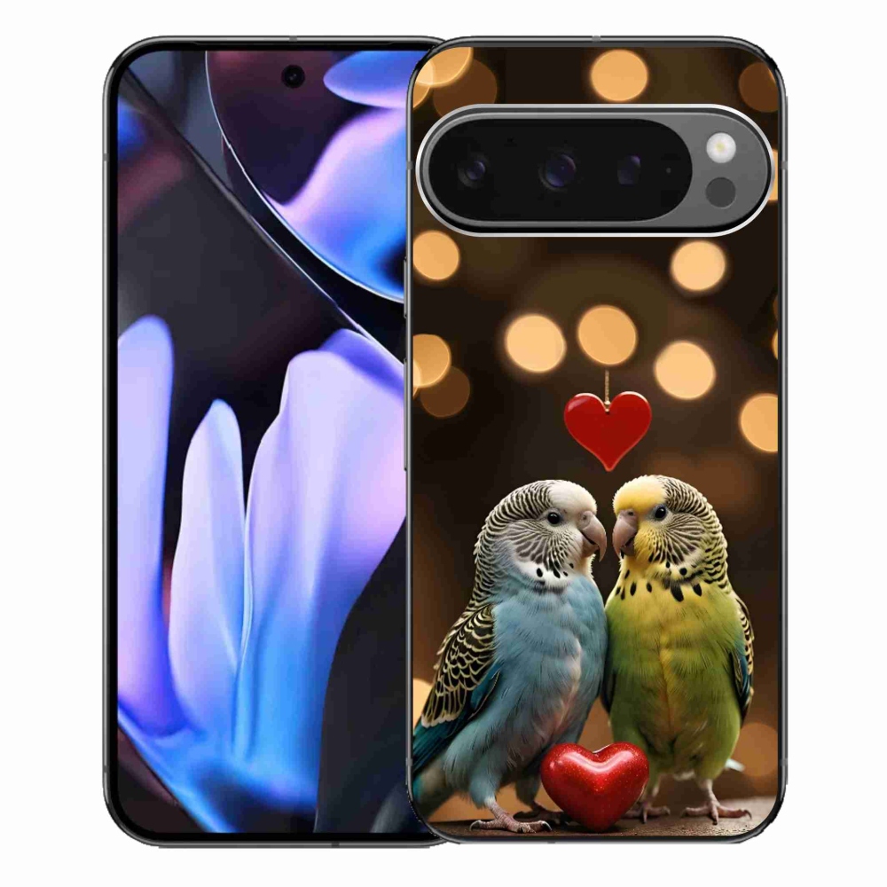 Gélový kryt mmCase na Google Pixel 9 Pro XL - zamilovaní papagáje