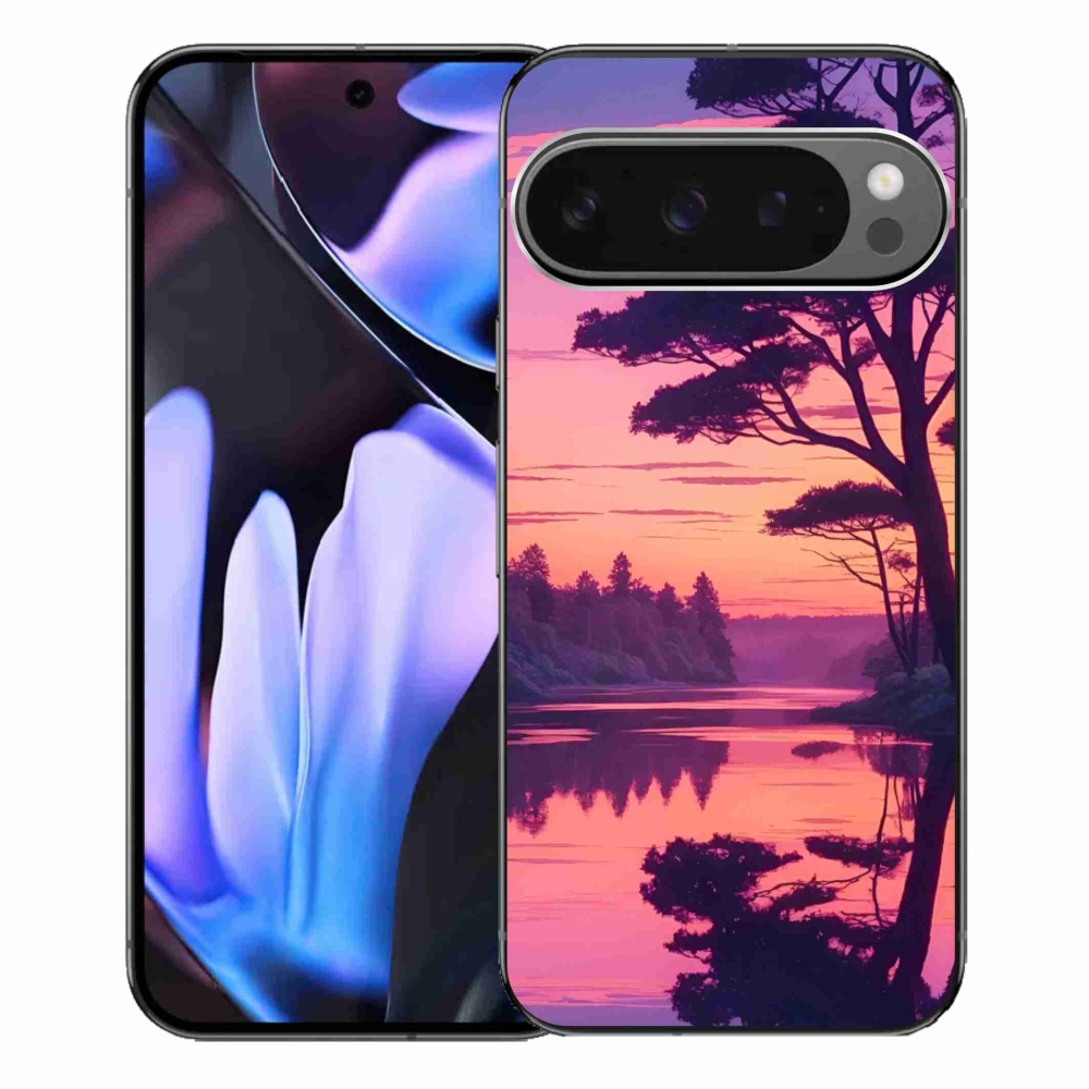 Gélový kryt mmCase na Google Pixel 9 Pro XL - západ slnka nad jazerom