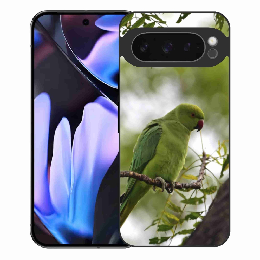 Gélový kryt mmCase na Google Pixel 9 Pro XL - zelený papagáj