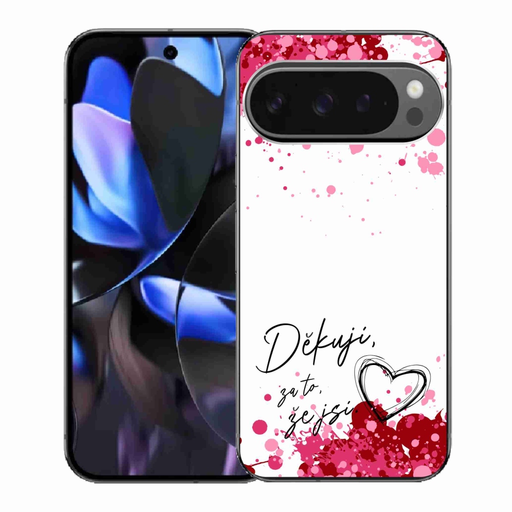 Gélový kryt mmCase na Google Pixel 9 Pro - zamilovaný text 2 biele pozadie