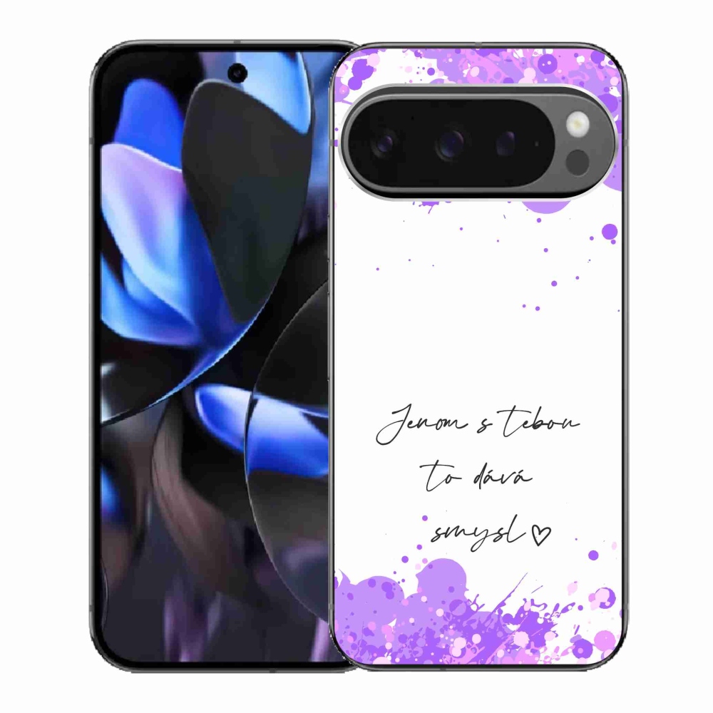 Gélový kryt mmCase na Google Pixel 9 Pro - zamilovaný text biele pozadie