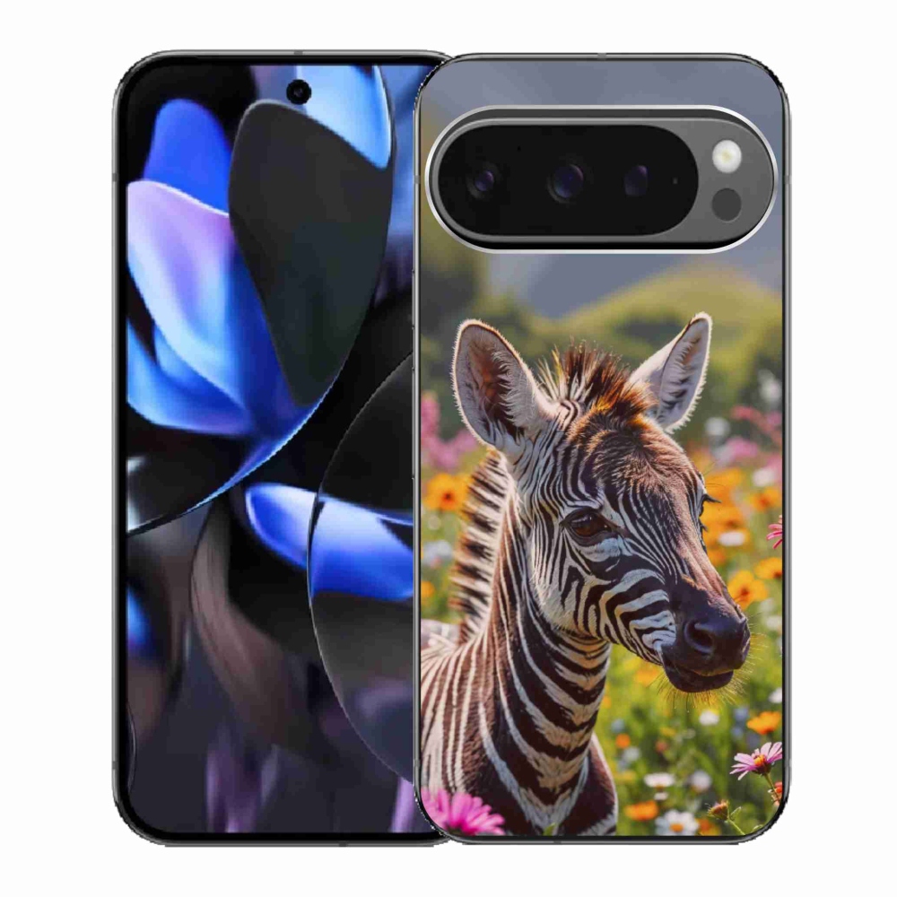 Gélový kryt mmCase na Google Pixel 9 Pro - zebra na lúke