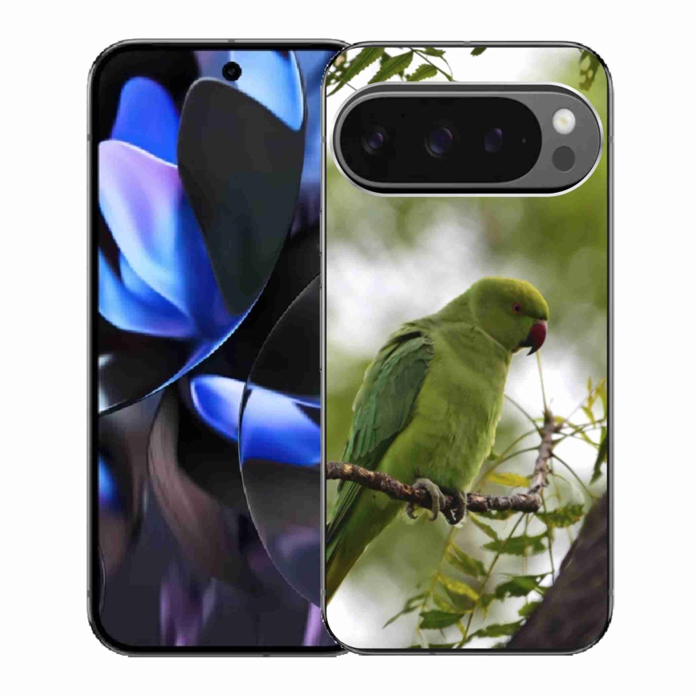 Gélový kryt mmCase na Google Pixel 9 Pro - zelený papagáj