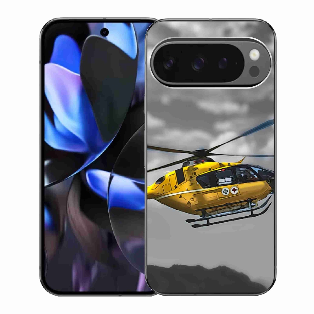 Gélový kryt mmCase na Google Pixel 9 Pro - žltá helikoptéra