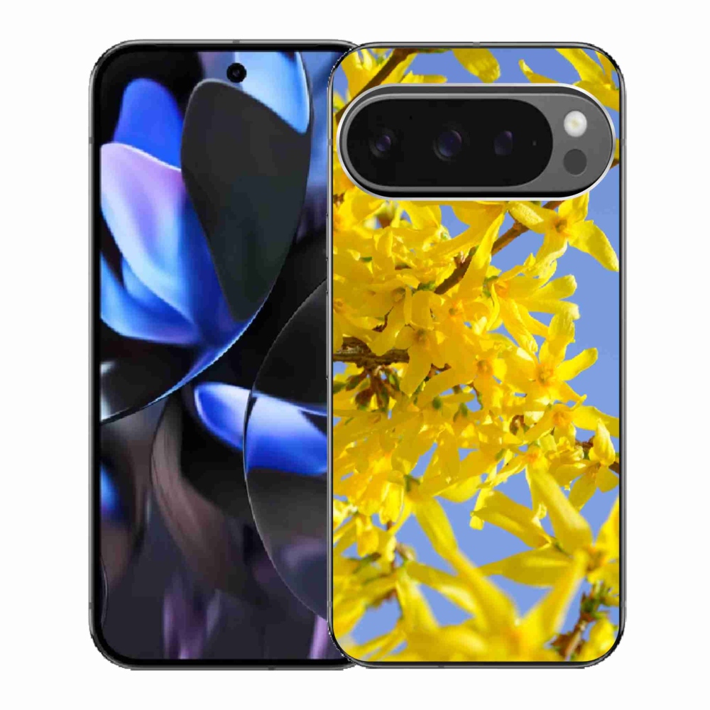 Gélový kryt mmCase na Google Pixel 9 Pro - žlté kvety