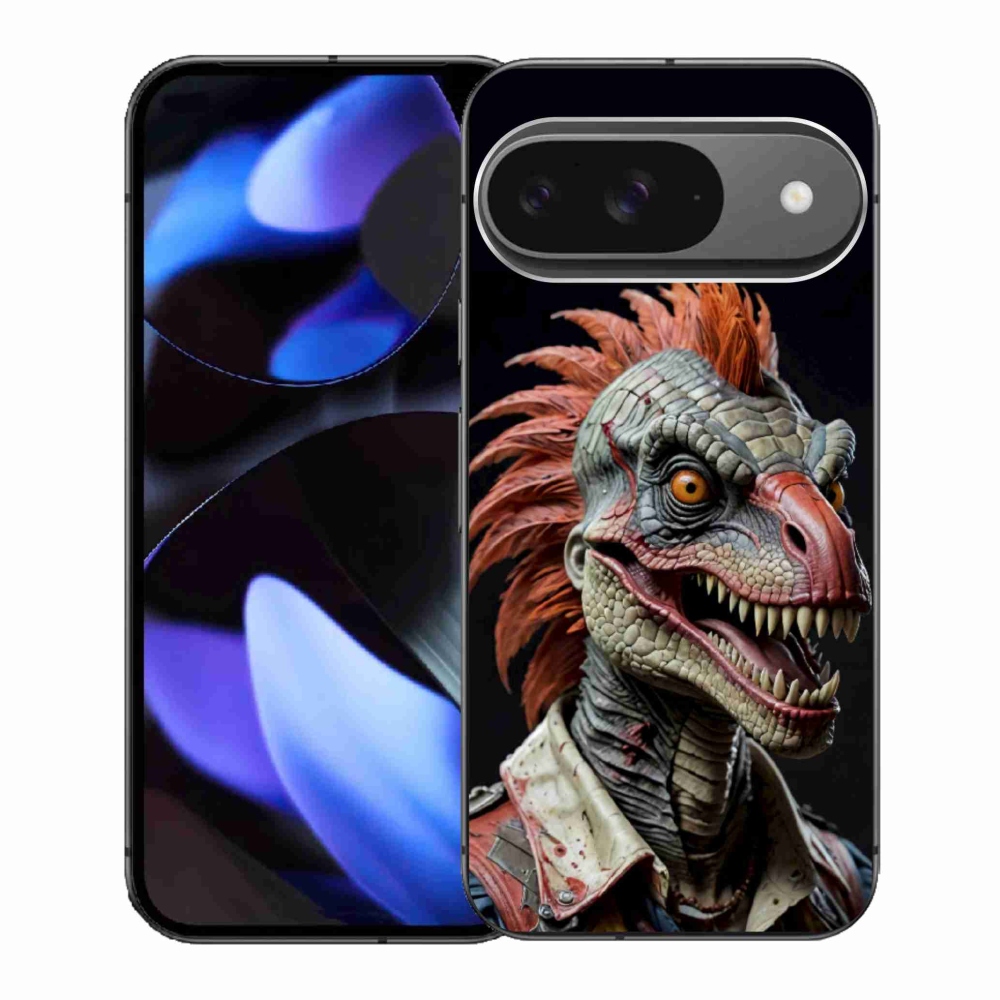Gélový kryt mmCase na Google Pixel 9 - punk dinosaurus