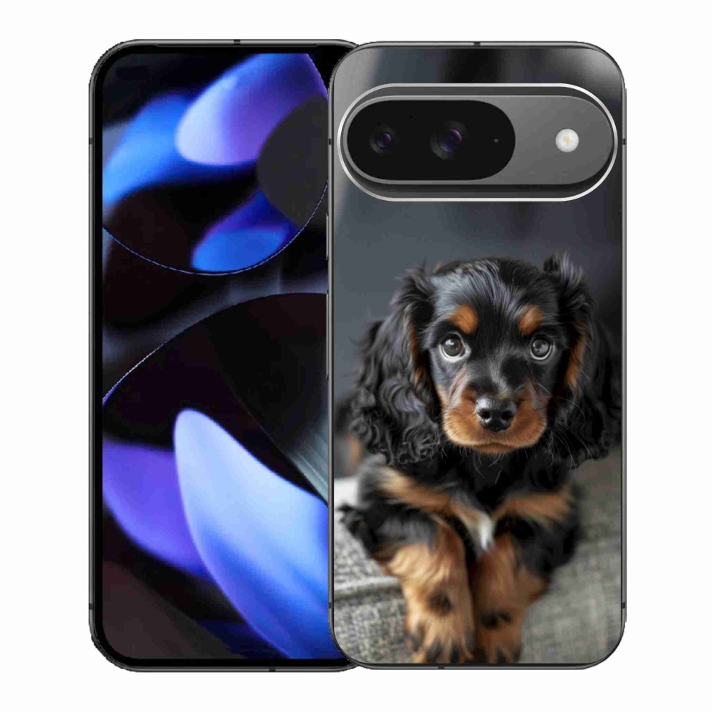 Gélový kryt mmCase na Google Pixel 9 - roztomilý dlhosrstý jazvečík