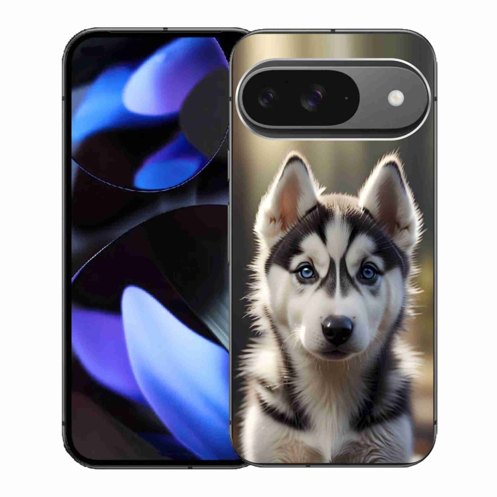Gélový kryt mmCase na Google Pixel 9 - roztomilý sibírsky husky