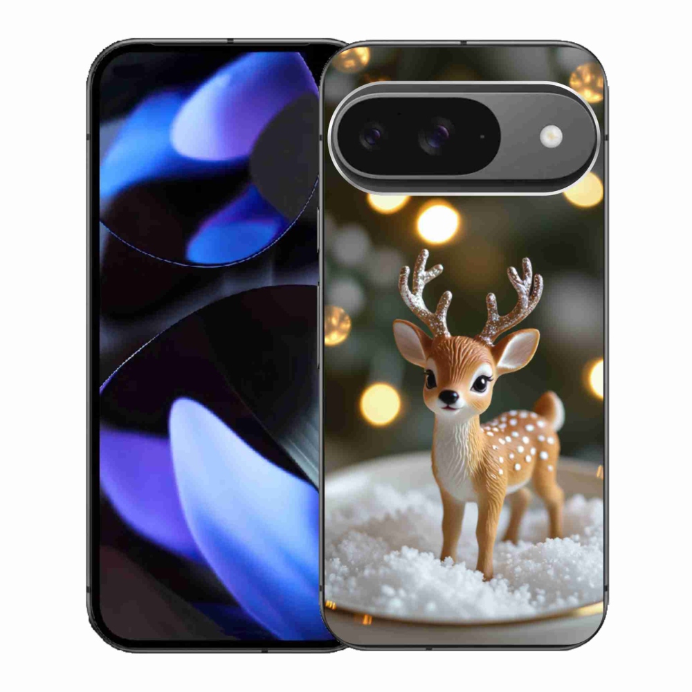 Gélový kryt mmCase na Google Pixel 9 - roztomilý vianočný jeleň