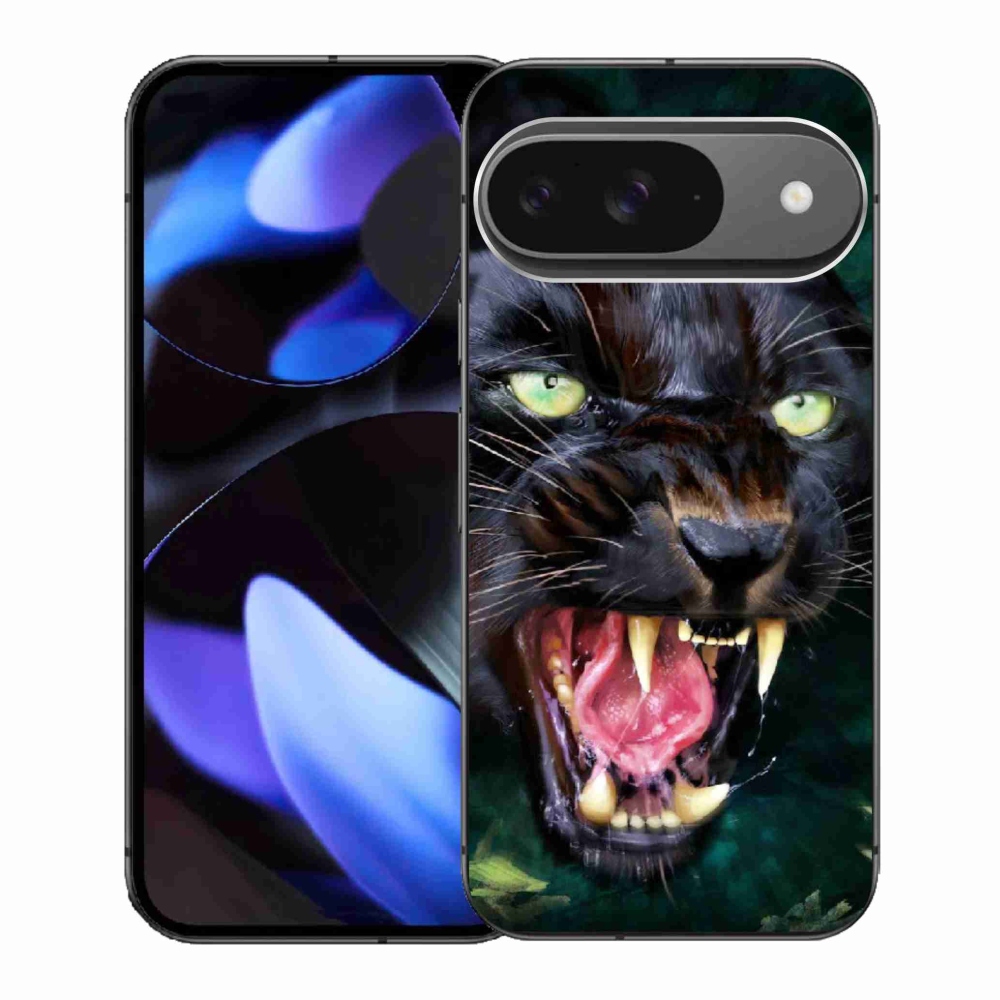 Gélový kryt mmCase na Google Pixel 9 - rozzúrený čierny panter
