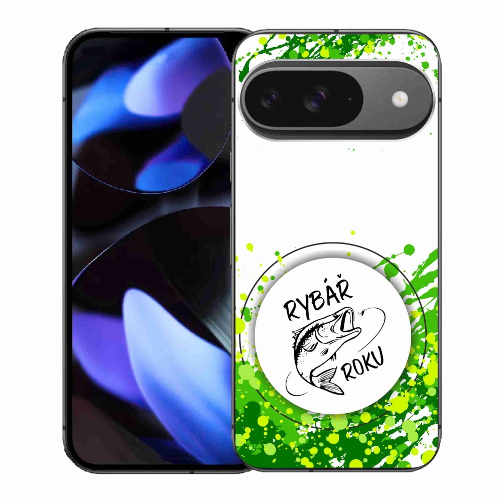 Gélový kryt mmCase na Google Pixel 9 - rybár roku biele pozadie