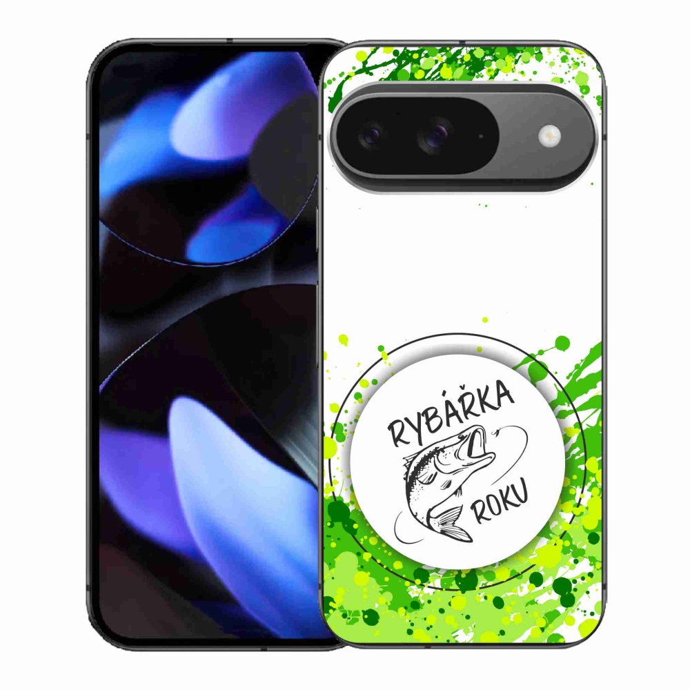 Gélový kryt mmCase na Google Pixel 9 - rybárka roku biele pozadie