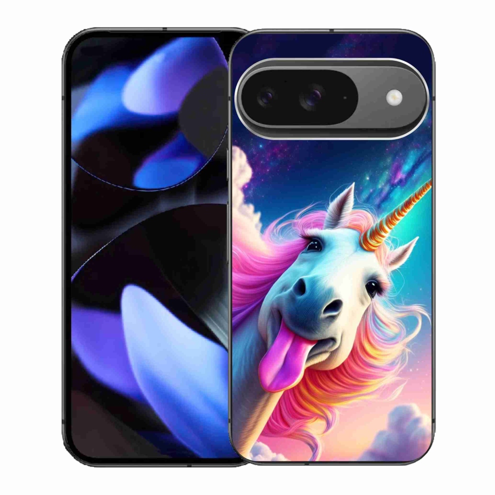 Gélový kryt mmCase na Google Pixel 9 - šialený jednorožec