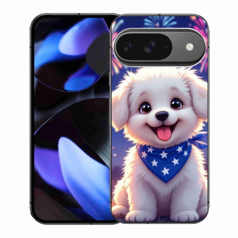 Gélový kryt mmCase na Google Pixel 9 - slávnostné šteňa