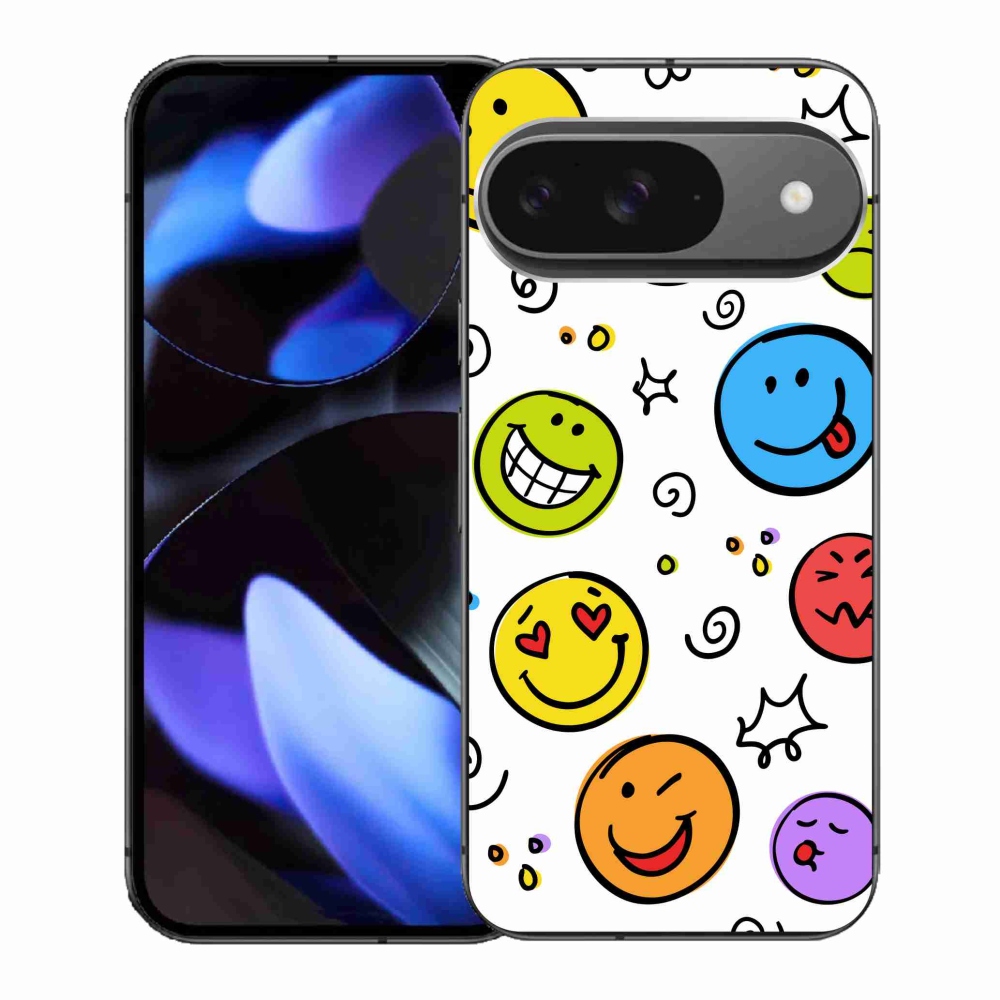 Gélový kryt mmCase na Google Pixel 9 - smajlíci